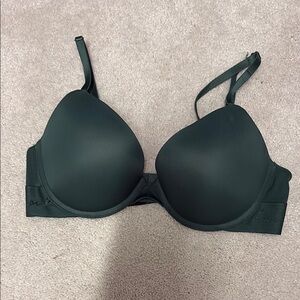 Dark Green Push-Up Underwire Bra
